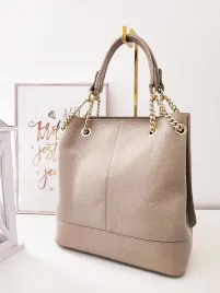 torba-shopper-skorzana-taupe-z-lancuszkami