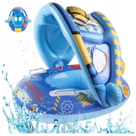 ponton-dla-dzieci-z-daszkiem-70cm-2w1-kolo-dmuchane-do-plywania-niebieski