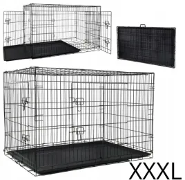metalowa-klatka-dla-psa-kota-wielofunkcyjna-kenelowa-kojec-transporter-xxxl