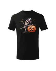 halloween-koszulka-dziecieca-tanczacy-szkielet-z-dynia-czarny-7-8-lat