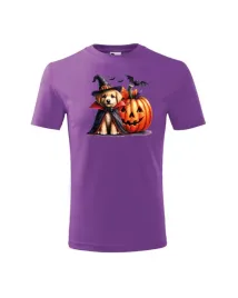 halloween-koszulka-dziecieca-piesek-czarodziej-fioletowy-11-12-lat