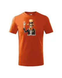 halloween-koszulka-dziecieca-szkielet-w-cylindrze-pomaranczowy-11-12-lat