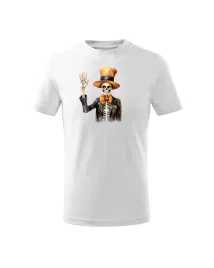 halloween-koszulka-dziecieca-szkielet-w-cylindrze-bialy-7-8-lat