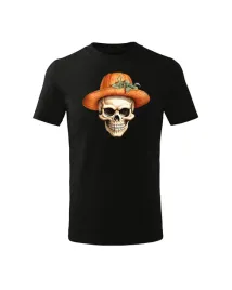 halloween-koszulka-dziecieca-czaszka-w-kapeluszu-czarny-5-6-lat