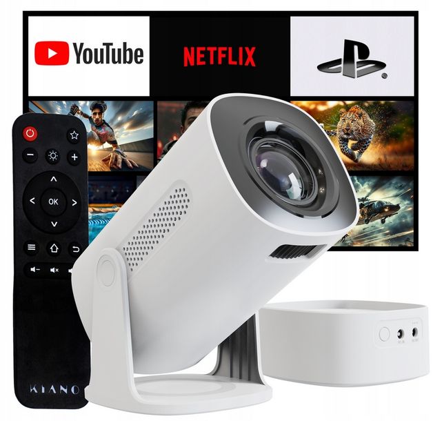 Bezprzewodowy Rzutnik projektor Travel Set Bluetooth miracast 4k bateria