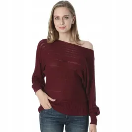 dilgul-sweter-damski-odkryte-ramie-bordowy-stylowy-miekki-rozmiar-m
