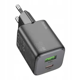 hoco-ladowarka-sieciowa-usb-usb-c-pd-qc-3a-20w-n41-czarna
