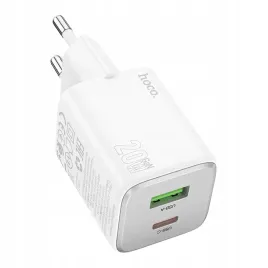 hoco-ladowarka-sieciowa-usb-usb-c-pd-qc-3a-20w-n41-biala