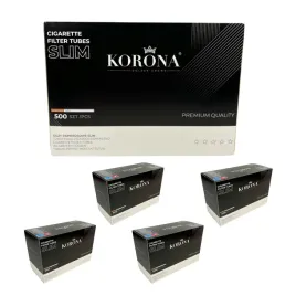 5-x-gilzy-korona-slim-500-szt-2500-gilz-gilzy-papierosowe-tutki-slim-67-mm