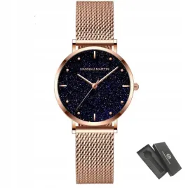 zegarek-damski-rose-gold-na-bransolecie-mesh-hannah-martin-elegancki-piekny