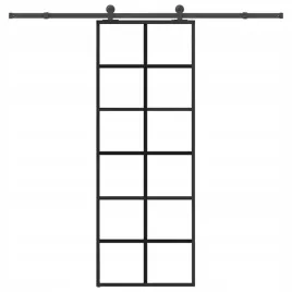 vidaxl-drzwi-przesuwne-z-osprzetem-szklo-esg-i-aluminium-76x205-cm