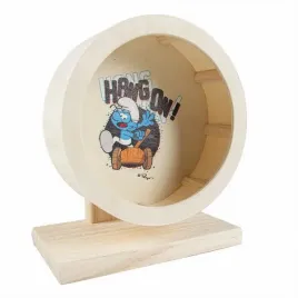 duvo-drewniany-kolowrotek-smerfy-dla-chomika-29cm