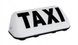 lampa-ukosna-led-taxi-biala-z-napisem-sterowana-pilotem