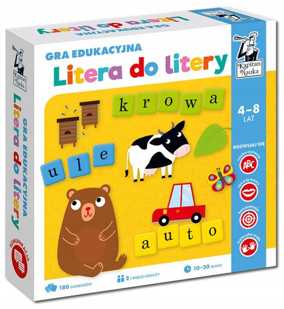 Gra edukacyjna. Litera do litery. Kapitan Nauka.-Zdjęcie-0