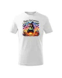 halloween-koszulka-dziecieca-czarownica-przy-kotle-bialy-11-12-lat