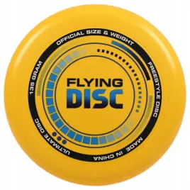 frisbee-ultimate-135g-24cm-szybki-dysk-do-rzucania-zolty-latajacy-talerz