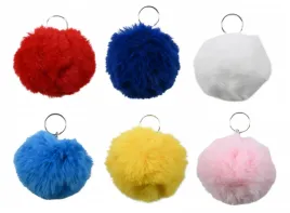 pompon-futrzany-brelok-do-kluczy-do-torebki-plecaka-prezent-zestaw-6szt