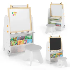 dziecieca-tablica-edukacyjna-z-taboretem-4-w-1-tablica-kredowa