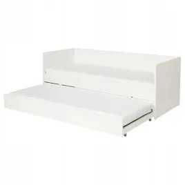 ikea-vihals-lezanka-z-lozkiem-wysuw-materac-bialy-afjall-twardy-80x200-cm