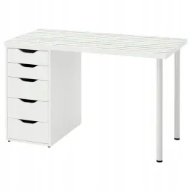 ikea-lagkapten-alex-biurko-kratka-wielobarwny-bialy-120x60-cm