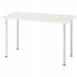 ikea-lagkapten-adils-biurko-kratka-wielobarwny-bialy-120x60-cm