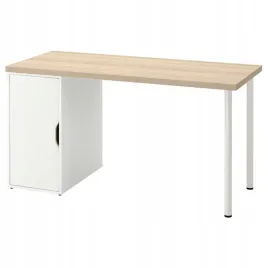 ikea-lagkapten-alex-biurko-140x60-cm-biala-bejca-imit-debu-bialy
