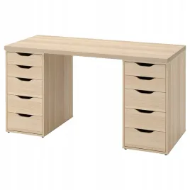 ikea-lagkapten-alex-biurko-dab-bejcowany-na-bialo-140x60-cm