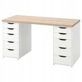 ikea-lagkapten-alex-biurko-dab-bejcowany-na-bialo-bialy-140x60-cm