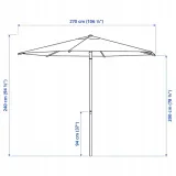 ikea-hogon-parasol-granatowy-270-cm-stan-nowy