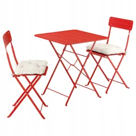 ikea-sundso-stol-i-2-skladane-krzesla-czerwony-kuddarna-bezowy-65x65-cm