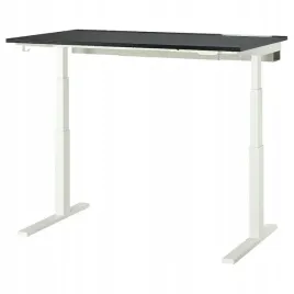 ikea-mittzon-biurko-z-regulacja-wysokosci-bejca-czarna-bialy-140x80-cm