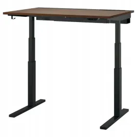 ikea-mittzon-biurko-z-regulacja-wysokosci-okleina-orzechowa-czarny-120x80cm