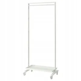 ikea-mittzon-rama-z-kolami-drazkiem-na-ubrania-bialy-85x205-cm