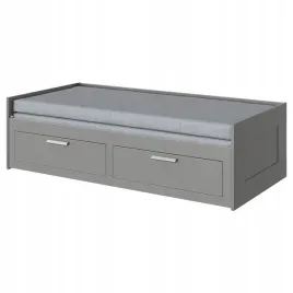 ikea-brimnes-lezanka-z-2-materacami-szary-80x200cm-agotnes-twardy
