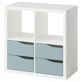 ikea-kallax-regal-z-4-szufladami-bialy-jasny-szaroniebieski-fala-77x77-cm