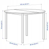 ikea-vihals-stol-107-cm-bialy-stan-nowy