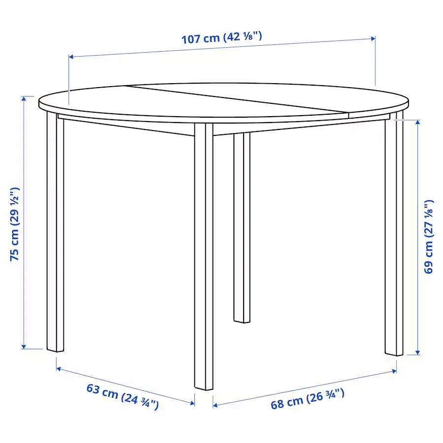 ikea-vihals-stol-107-cm-bialy-stan-nowy