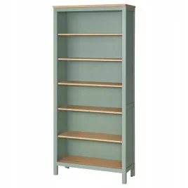 ikea-hemnes-regal-90x197-cm-szarozielony-bejca-jasnobrazowa