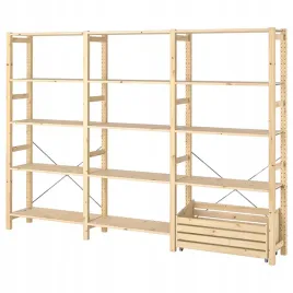 ikea-ivar-regal-z-pojemnikiem-sosna-259x30x179-cm