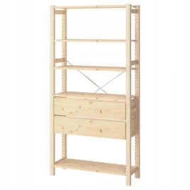 ikea-ivar-1-element-sosna-z-5-polkami-z-2-szufladami-89x30x179-cm