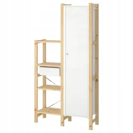 ikea-ivar-2-sekcje-polki-szafka-92x30x179-cm-sosna-bialy