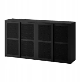 ikea-ivar-szafka-drzwi-160x30x83-cm-czarny-siatka