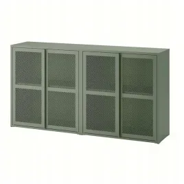 ikea-ivar-szafka-drzwi-160x30x83-cm-szarozielony-siatka