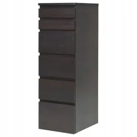 ikea-malm-komoda-6-szuflad-40x123-cm-czarnobraz-lustro