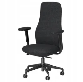 ikea-gronfjall-krzeslo-biurowe-z-podlokietnikami-letafors-szary-czarny