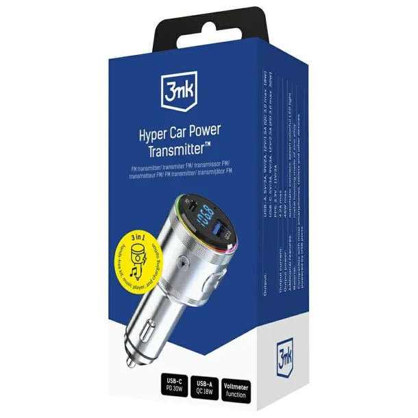 transmiter-adapter-samochodowy-fm-bluetooth-power-48w-qc-usb-3mk-hyper-car-zasilanie-gniazdo-zapalniczki-samochodowej-12v