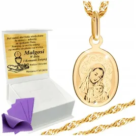zloty-lancuszek-z-medalikiem-585-na-komunie-chrzest-grawer-upominek-gratis