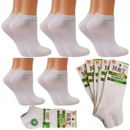 5-x-stopki-damskie-skarpety-bambus-sportowe-biale