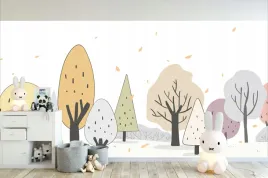 fototapeta-las-drzewa-rysunkowe-kolorowe-290g