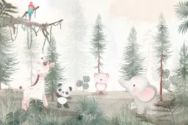 fototapeta-safari-slon-zyrafa-mis-koala-papuga-las-drzewa-pnacza-290g